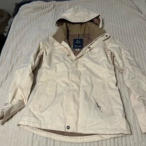 Cream Burton snowboard jacket size medium